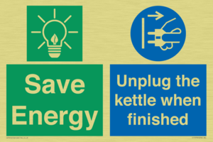 Save Energy, Unplug the kettle when finished